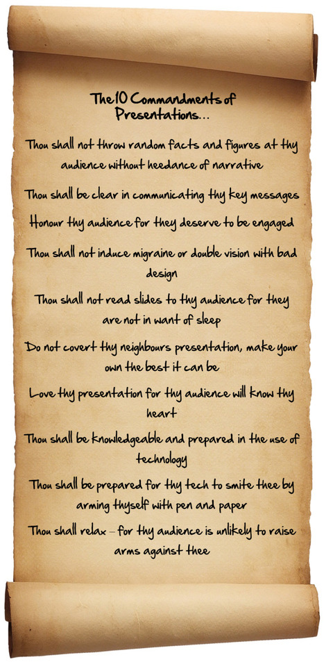The 10 Commandments of Presentations | Create, Innovate & Evaluate in Higher Education | Scoop.it