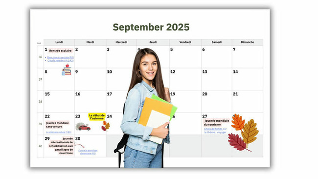 Septembre : une rentrée pleine d’idées avec le calendrier FLE | POURQUOI PAS... EN FRANÇAIS ? | Scoop.it