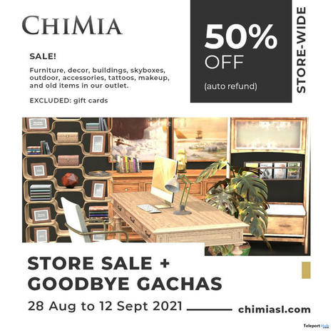 ChiMia 50% Refund Store Wide Sale 2021 | Teleport Hub - Second Life Events | Second Life Freebies | Scoop.it