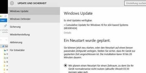 Windows 10: Großes Update verfügbar - Neustart aller PCs nötig | Free Tutorials in EN, FR, DE | Scoop.it