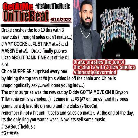 GetAtMe OnTheBeat Drake crashes the top 10 with 3 cuts... | GetAtMe | Scoop.it