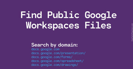 How to Find Public Google Docs, Slides, Forms, Sheets, and Drawings via @rmbyrne  | Education 2.0 & 3.0 | Scoop.it