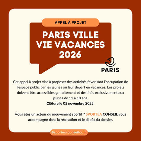 Appel &agrave; projets "Ville Vie Vacances" 2026&nbsp; | 2 - Appel &agrave; projets - &agrave; contributions | Scoop.it