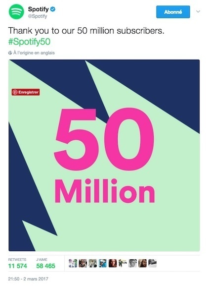 Spotify : 50 millions d'utilisateurs Premium et bientôt une offre d'abonnement en vraie qualité CD ? | ON-TopAudio | Scoop.it