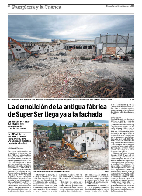 La demolición de la antigua fábrica de Super Ser llega ya a la fachada | Ordenación del Territorio | Scoop.it