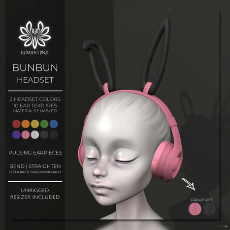 BunBun Headset April 2022 Group Gift by KUMIHO x j!NX | Teleport Hub - Second Life Freebies | Second Life Freebies | Scoop.it