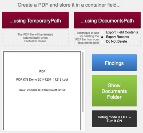 How to generate a PDF and store it in a container field in FileMaker Go | Learning Claris FileMaker | Scoop.it