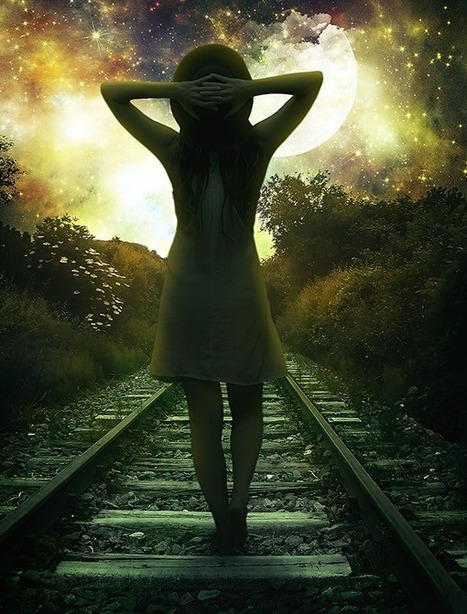 Create This Gorgeous Moonlight Poster of a Girl Walking on a Railway | Photo Editing Software and Applications | Scoop.it