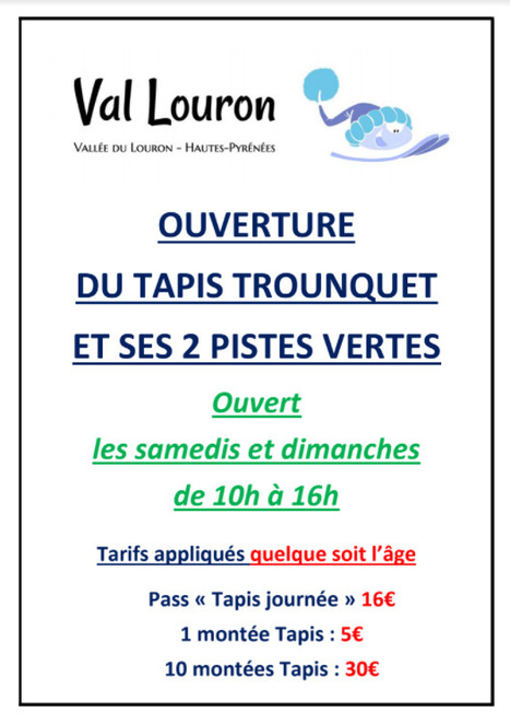 Val Louron : ouverture du tapis Trounquet le week-end | Vallées d'Aure & Louron - Pyrénées | Scoop.it