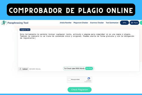 Comprobador de plagio en línea y gratuito para revisar textos | TIC & Educación | Scoop.it