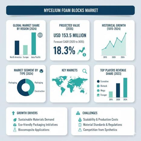 Mycelium Foam Blocks Market to Reach USD 153.5 Million by 2035 as Bio-based Materials Transform Packaging  - Waste Management & Recycling News Today - EIN Presswire | Industry 411 - Waste Management | Scoop.it