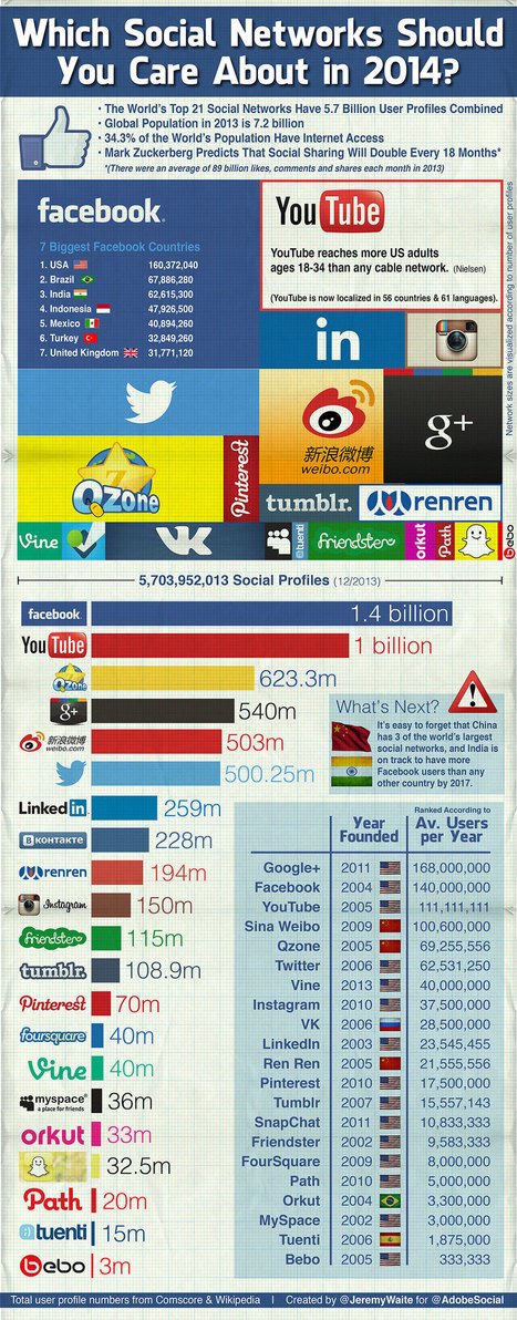 What Social Networks Should You Use in 2014? [INFOGRAPHIC] | Sociologie du numérique et Humanité technologique | Scoop.it