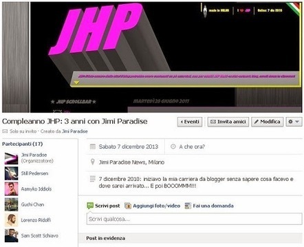 Jimi Paradise: 7 dicembre: si avvicina il terzo compleanno del JHP! | GOSSIP, NEWS & SPORT! | Scoop.it