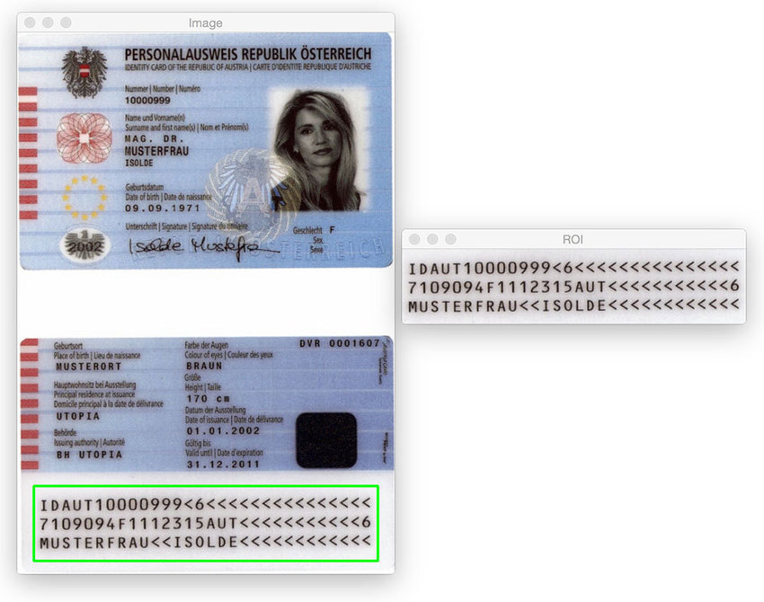 Detecting machinereadable zones in passport im...