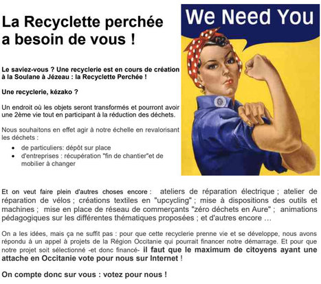 Apportez votre soutien à la Recyclette perchée de La Soulane à Jézeau ! | Vallées d'Aure & Louron - Pyrénées | Scoop.it