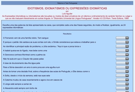 EXPRESSÕES IDIOMÁTICAS | APOIO AO ESTUDO | Scoop.it