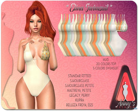 Elina Swimsuit Fatpack Teleport Hub Group Gift by anny&rsquo;s Fashion | Teleport Hub - Second Life Freebies | Second Life Freebies | Scoop.it