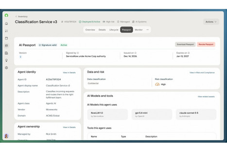 ServiceNow lance AI Passport pour gouverner les agents IA - Le Monde Informatique | Accompagnement au changement | Scoop.it