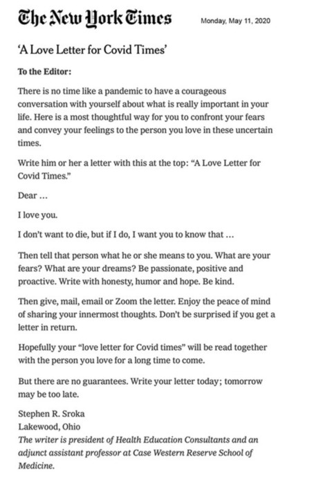 DR. Stephen Sroka- Courageous Conversations:  Love Letter for COVID TImes | Managing Stress for Educators | Scoop.it
