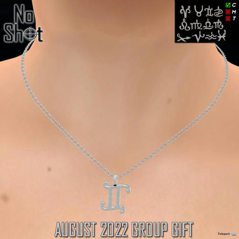 Unisex Silver Zodiac Necklace August 2022 Group Gift by NoShot | Teleport Hub - Second Life Freebies | Second Life Freebies | Scoop.it