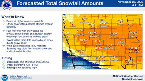 Major Winter Storm to Bring Heavy Snow and Dangerous Travel Across Iowa – KIOW | Operation Deimos | Scoop.it