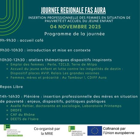 Insertion professionnelle des femmes et accès aux modes d'accueil du jeune enfant, le 4 novembre 2025, à Lyon | Labo Cités - L'actualité de la politique de la ville en Auvergne-Rhône-Alpes | Scoop.it