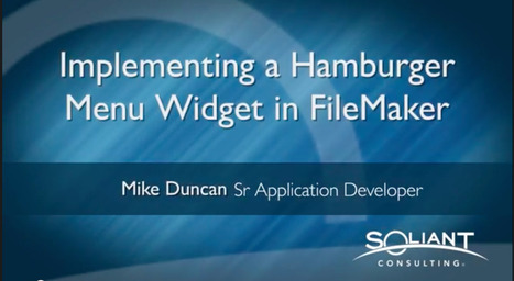 FileMaker: Hamburger Menu (with 2'30" explanation video) | Learning Claris FileMaker | Scoop.it