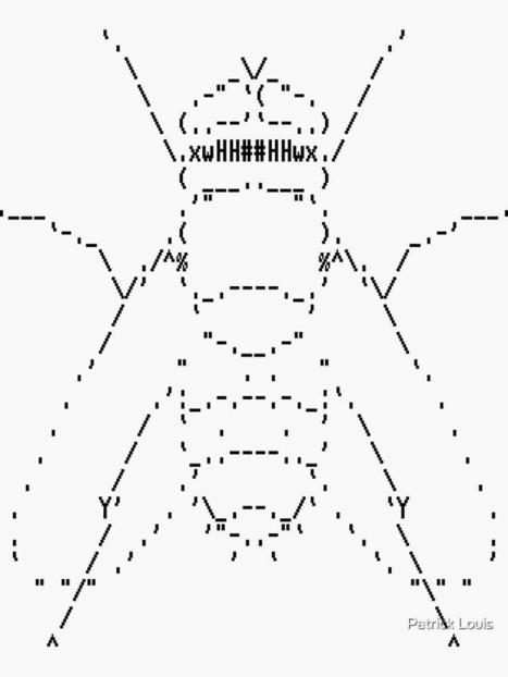 "Common Fly Ascii Art" Sticker by venam1 | ASCII Art | Scoop.it