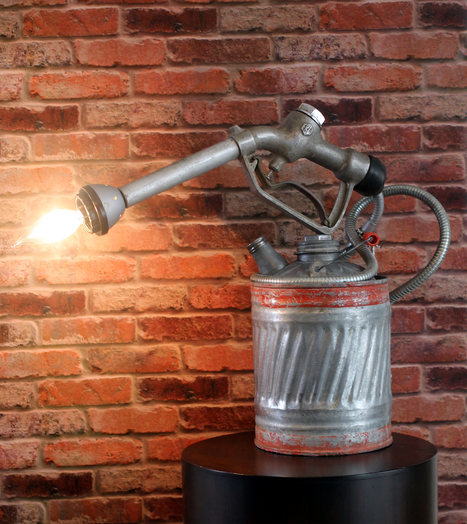 Repurposed Industrial Steam Punk Gas Pump Into Lamp | 1001 Recycling Ideas ! | Scoop.it