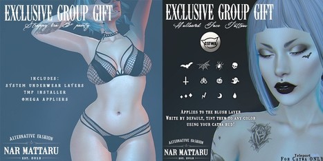 Strappy Bra & Panties and Hallowed Face Tattoos Group Gifts by Nar Mattaru | Teleport Hub - Second Life Freebies | Teleport Hub | Scoop.it